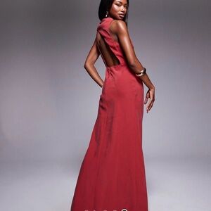 ASOS Backless Red Maxi Dress
